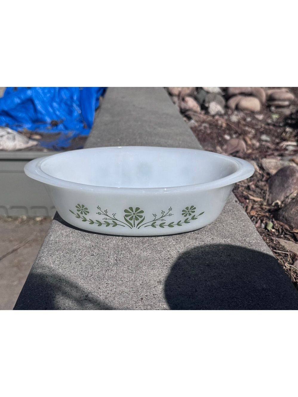Vintage Glass Bake dish vintage glass bake J235821 quart USA microwave safe ￼